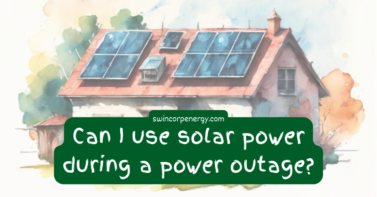 Can I use solar power during a power outage?